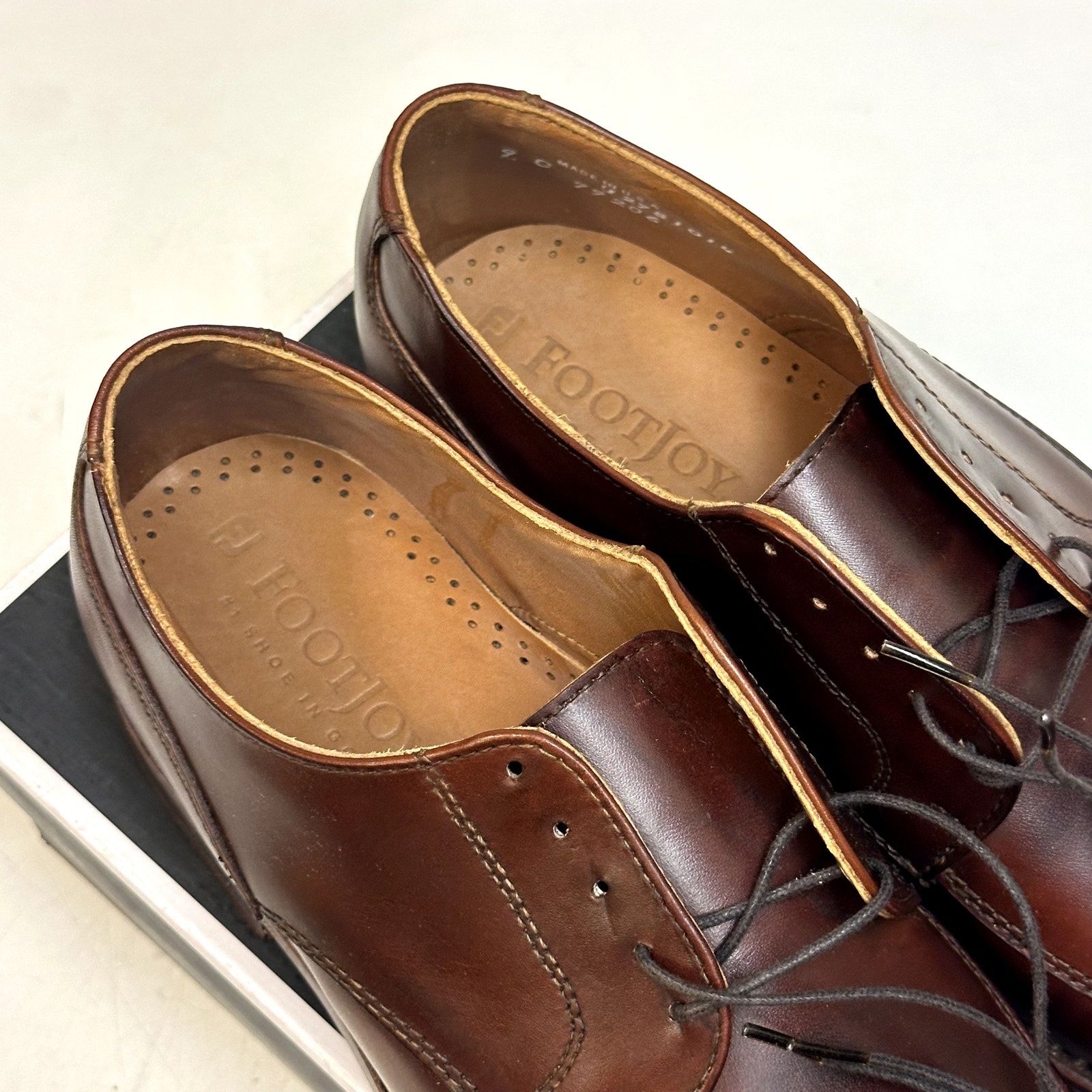 Nib Rancourt & Co. X Footjoy Split Toe Derby Dress Shoe Brown Calf 79206 9 C — image 5 of 8